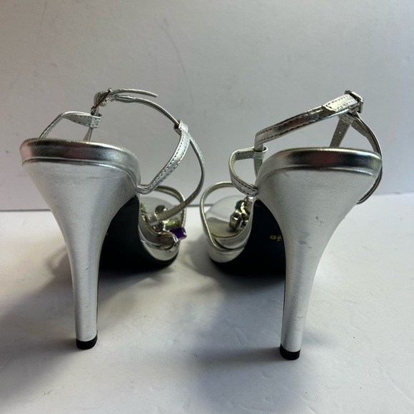 Dyeables “Maria” Silver Platform Sandals – Size 9.5B - Picture 4 of 16